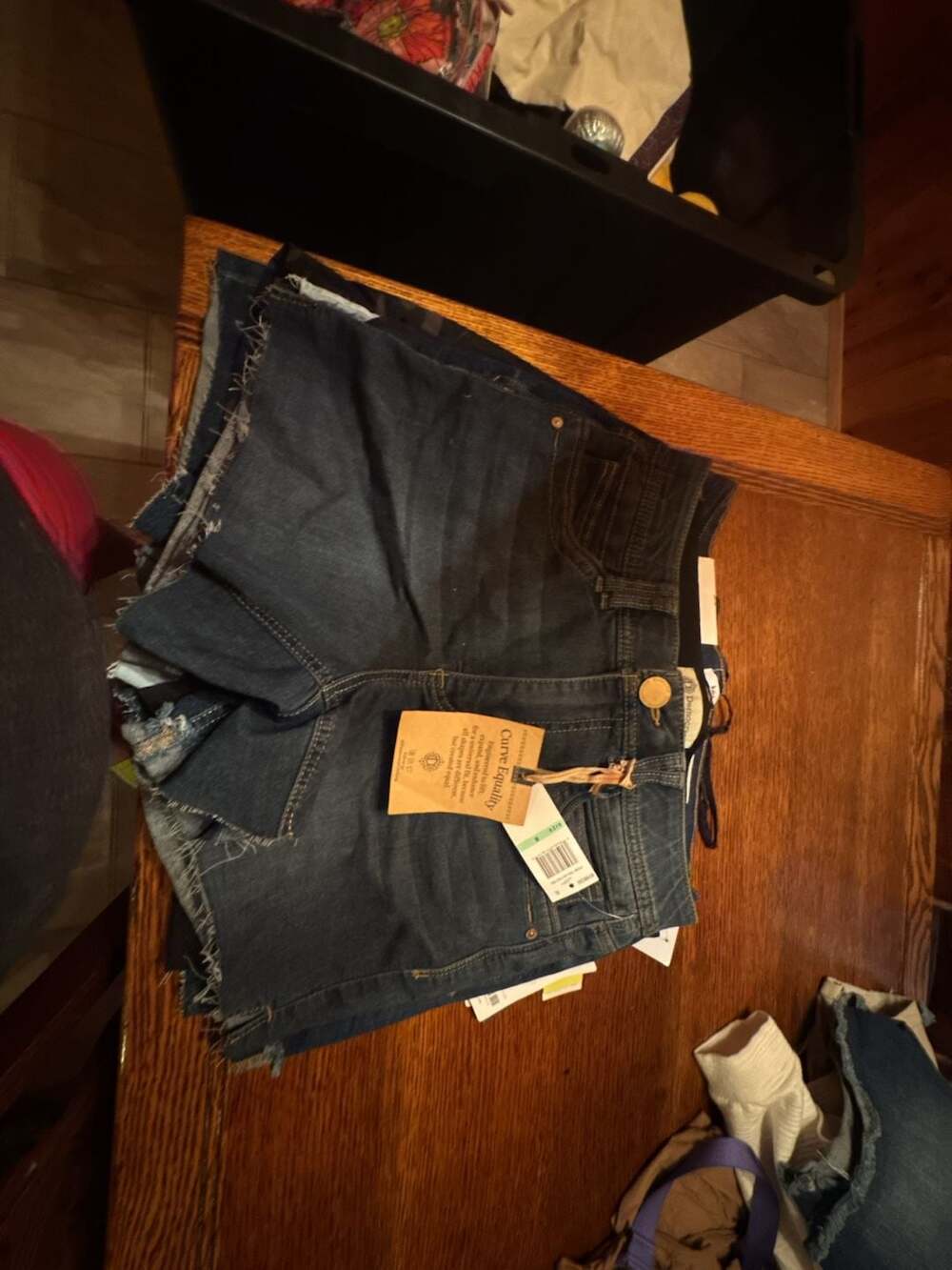 Democracy 'Ab'solution High Rise Raw Hem Denim Shorts